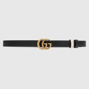 Gucci Black Belt with Gold Buckle